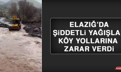 Elazığ’da Şiddetli Yağışlar Köy Yollarına Zarar Verdi