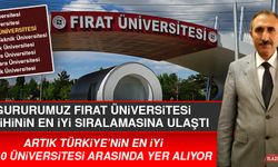 Fırat Üniversitesi Tarihinin En İyi Sıralama Sonucuna Ulaştı