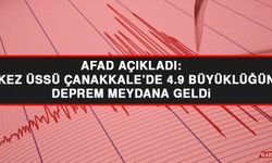 AFAD Açıkladı: Merkez Üssü Çanakkale’de 4.9 Büyüklüğünde Deprem Meydana Geldi