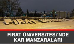 Fırat Üniversitesi'nde Kar Manzaraları