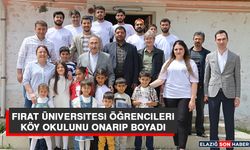Fırat Üniversitesi Öğrencileri Köy Okulunu Onarıp Boyadı