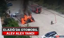 Elazığ’da Otomobil Alev Alev Yandı!