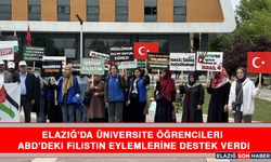 Elazığ'da Üniversite Öğrencileri ABD'deki Filistin Eylemlerine Destek Verdi