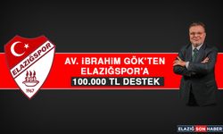 Avukat İbrahim Gök’ten Elazığspor’a 100.000 TL Destek