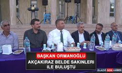 Başkan Ormanoğlu, Akçakiraz Belde Sakinleri İle Buluştu