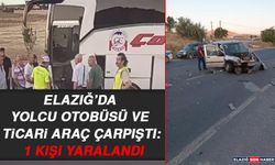 Elazığ’da Yolcu Otobüsü ve Ticari Araç Çarpıştı: 1 Kişi Yaralandı