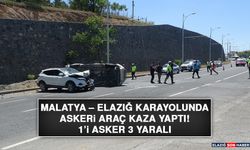 Malatya – Elazığ Karayolunda Askeri Araç Kaza Yaptı!