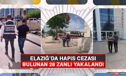 Elazığ’da Hapis Cezası Bulunan 28 Zanlı Yakalandı