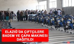 Elazığ’da Çiftçilere Badem ve Çapa Makinesi Dağıtıldı