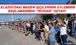 Elazığ'daki Maden İşçilerinin Eyleminin Başlamasında 'İntihar' Detayı