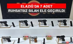 Elazığ’da 7 Adet Ruhsatsız Silah Ele Geçirildi