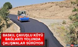 Baskil Çavuşlu Köyü Bağlantı Yolunda Çalışmalar Sürüyor