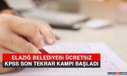 Elazığ Belediyesi Ücretsiz KPSS Son Tekrar Kampı Başladı