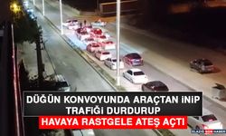 Düğün Konvoyunda Araçtan İnip Trafiği Durdurup, Havaya Rastgele Ateş Açtı