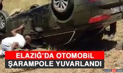 Elazığ’da Otomobil Şarampole Yuvarlandı