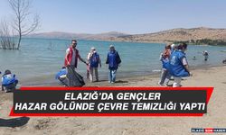 Elazığ’da Gençler Hazar Gölünde Çevre Temizliği Yaptı