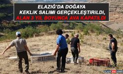 Elazığ’da Doğaya Keklik Salımı Gerçekleştirildi, Alan 3 Yıl Boyunca Ava Kapatıldı