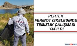 Pertek Feribot İskelesinde Temizlik Çalışması Yapıldı