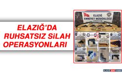 Elazığ’da Ruhsatsız Silah Operasyonları