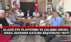 Elazığ STK Platformu ve Çalışma Grubu, İsrail Davasına Katılma Başvurusu Yaptı