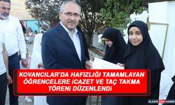 Kovancılar’da Hafızlığı Tamamlayan Öğrencelere İcazet ve Taç Takma Töreni Düzenlendi