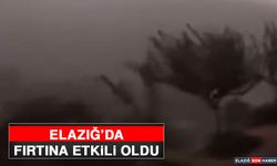 Elazığ’da Fırtına Etkili Oldu