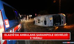 Elazığ’da Ambulans Şarampole Devrildi: 3 Yaralı