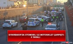 Diyarbakır’da Otomobil İle Motosiklet Çarpıştı: 5 Yaralı