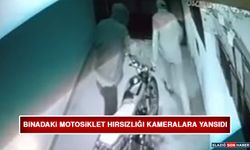 Binadaki Motosiklet Hırsızlığı Kameraya Yansıdı