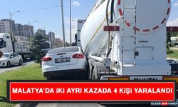 Malatya’da İki Ayrı Kazada 4 Kişi Yaralandı