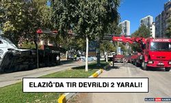 Elazığ'da Tır Devrildi: 2 Yaralı