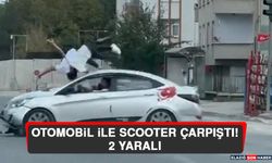 Otomobil İle Scooter Çarpıştı: 2 Yaralı