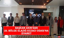 Başkan Akın’dan 23. Bölge Elazığ Eczacı Odası’na Ziyaret