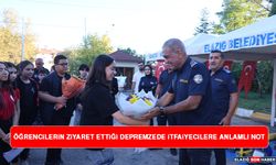 Öğrencilerin Ziyaret Ettiği Depremzede İtfaiyecilere Anlamlı Not