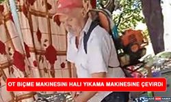 Elazığlı Vatandaş Ot Biçme Makinesini Halı Yıkama Makinesine Çevirdi