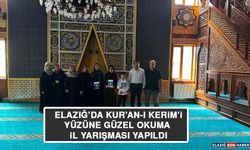 Elazığ’da Kur’an-ı Kerim'i Yüzüne Güzel Okuma İl Yarışması Yapıldı