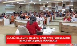 Elazığ Belediye Meclisi, Ekim Ayı Oturumlarını İkinci Birleşimle Tamamladı