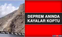 Deprem Anında Kayalar Koptu