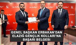 Genel Başkan Erbakan’dan Elazığ Gençlik Kolları'na Başarı Belgesi