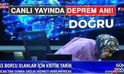 Canlı Yayında Deprem Anı!