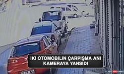 İki Otomobilin Çarpışma Anı Kameraya Yansıdı