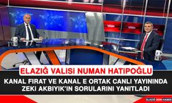 Elazığ Valisi Numan Hatipoğlu, Canlı Yayında Soruları Yanıtladı