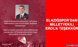 Elazığspor’dan Milletvekili Erol’a Teşekkür