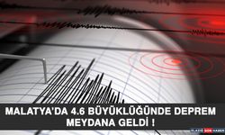 Malatya’da 4.6 Büyüklüğünde  Bir Deprem Oldu!