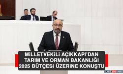 Milletvekili Açıkkapı Tarım ve Orman Bakanlığı 2025 Bütçesi Üzerine Konuştu