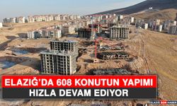 Elazığ'da 608 Konutun Yapımı Hızla Devam Ediyor