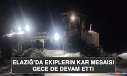 Elazığ’da Ekiplerin Kar Mesaisi Gece De Devam Etti