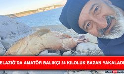 Elazığ’da Amatör Balıkçı 24 Kiloluk Sazan Yakaladı