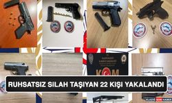 Elazığ'da Ruhsatsız Silah Taşıyan 22 Kişi Yakalandı