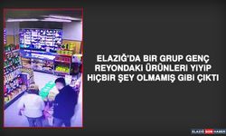 Elazığ'da Bir Grup Genç Reyondaki Ürünleri Yiyip Çıktı